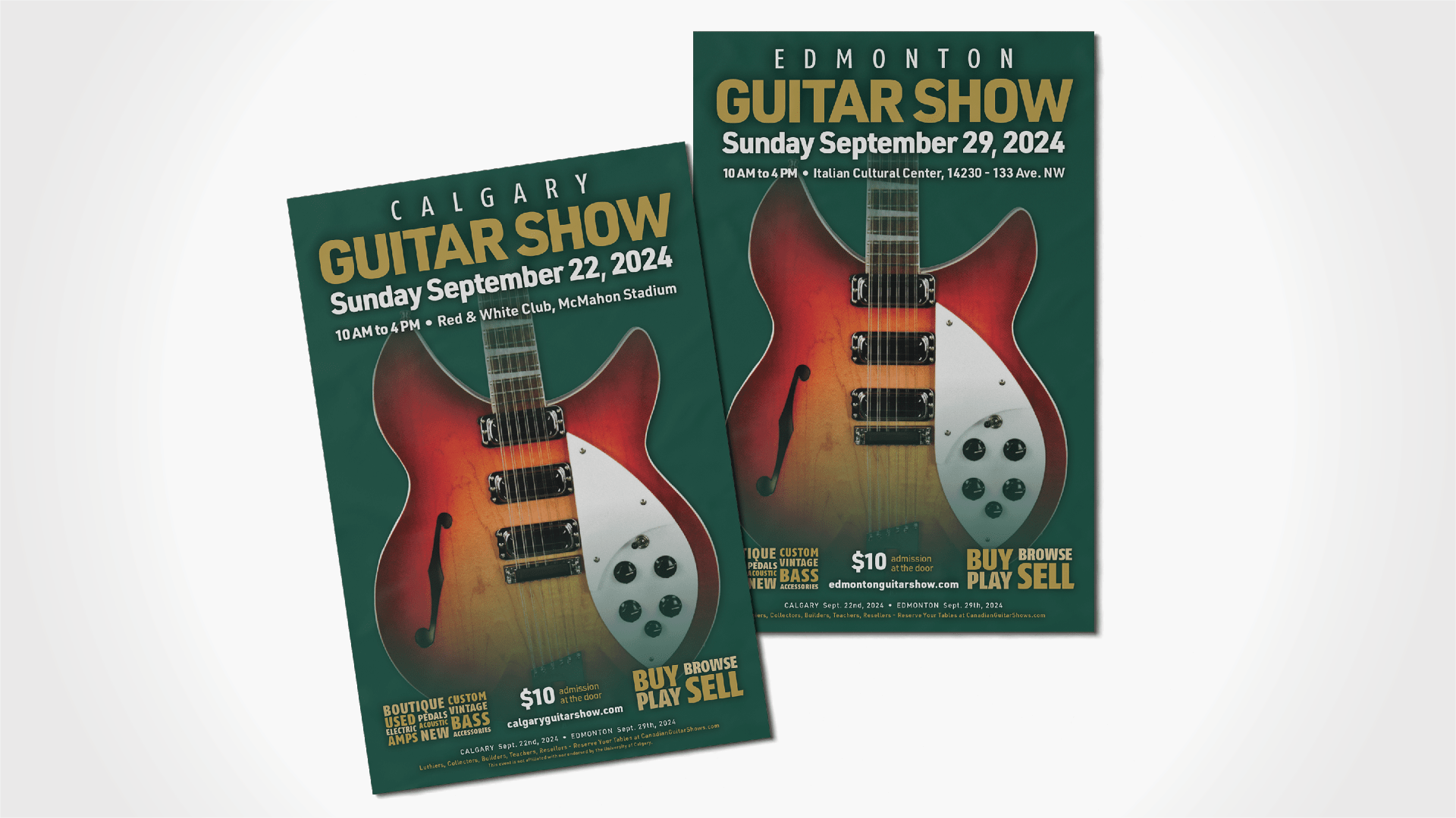 Canadian Guitar Shows, Marketing, 2024 Calgary & Edmonton Guitar Shows, Portfolio Image