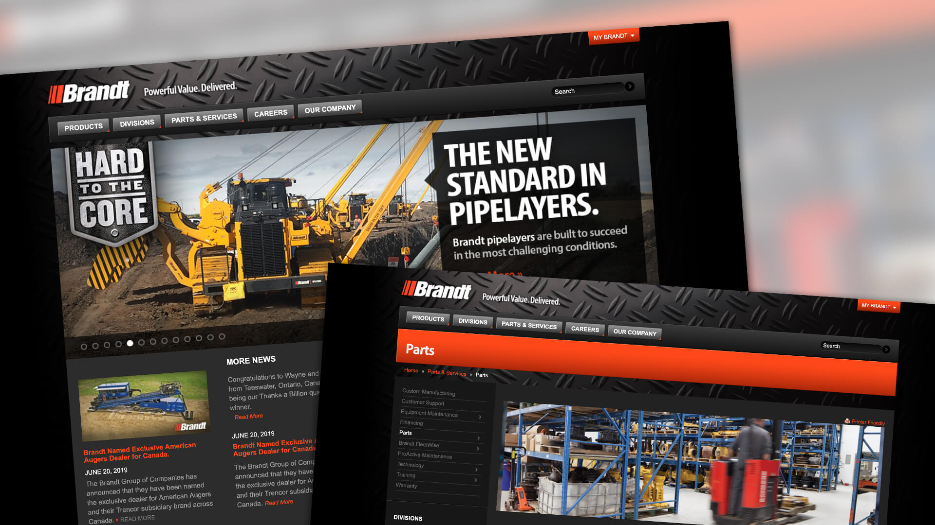 Brandt Tractor, Website, Brandt Group of Companies, Portfolio Image