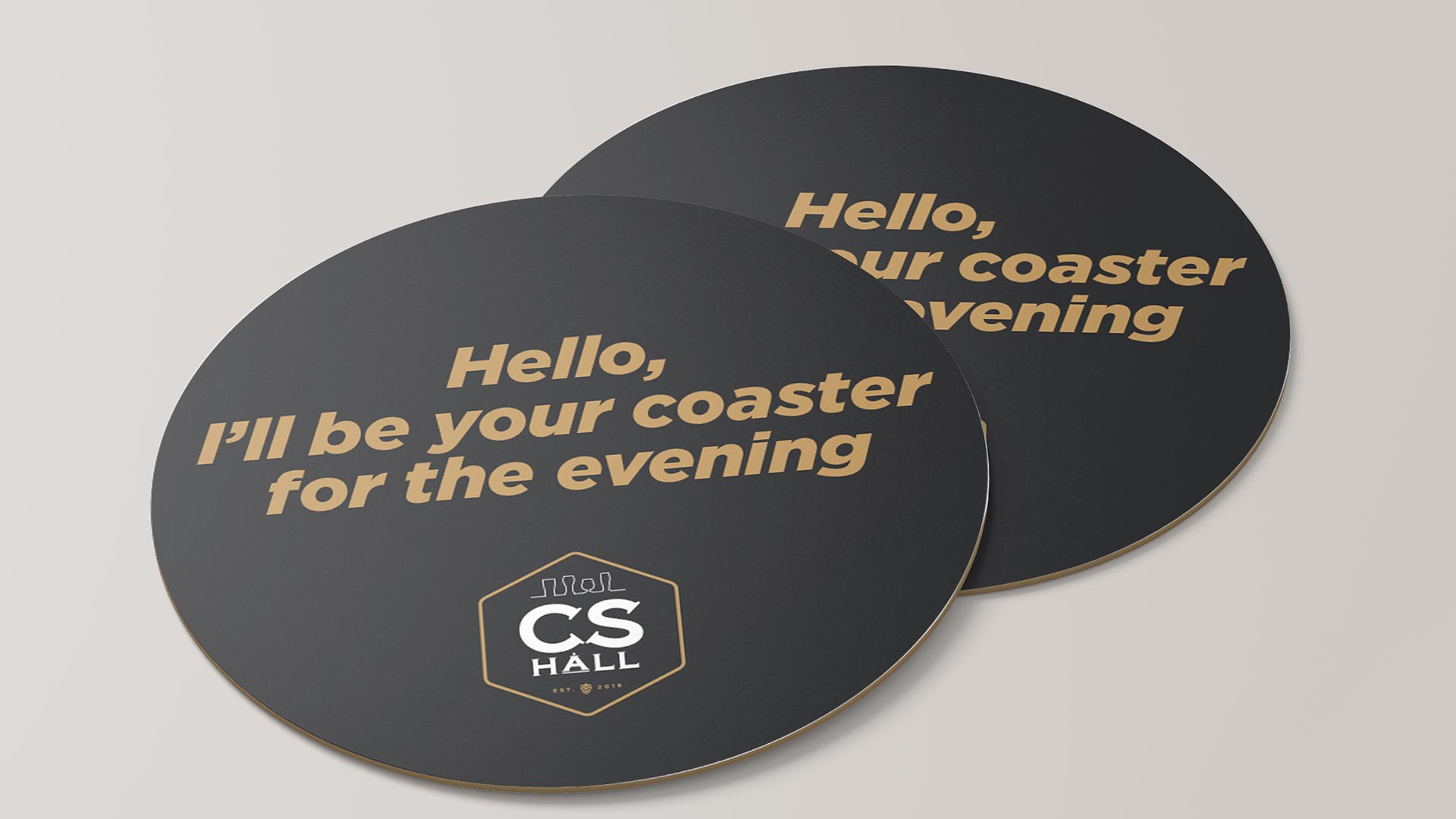 Cathedral Social Hall, Design, Cathedral Social Hall Coasters, Portfolio Image